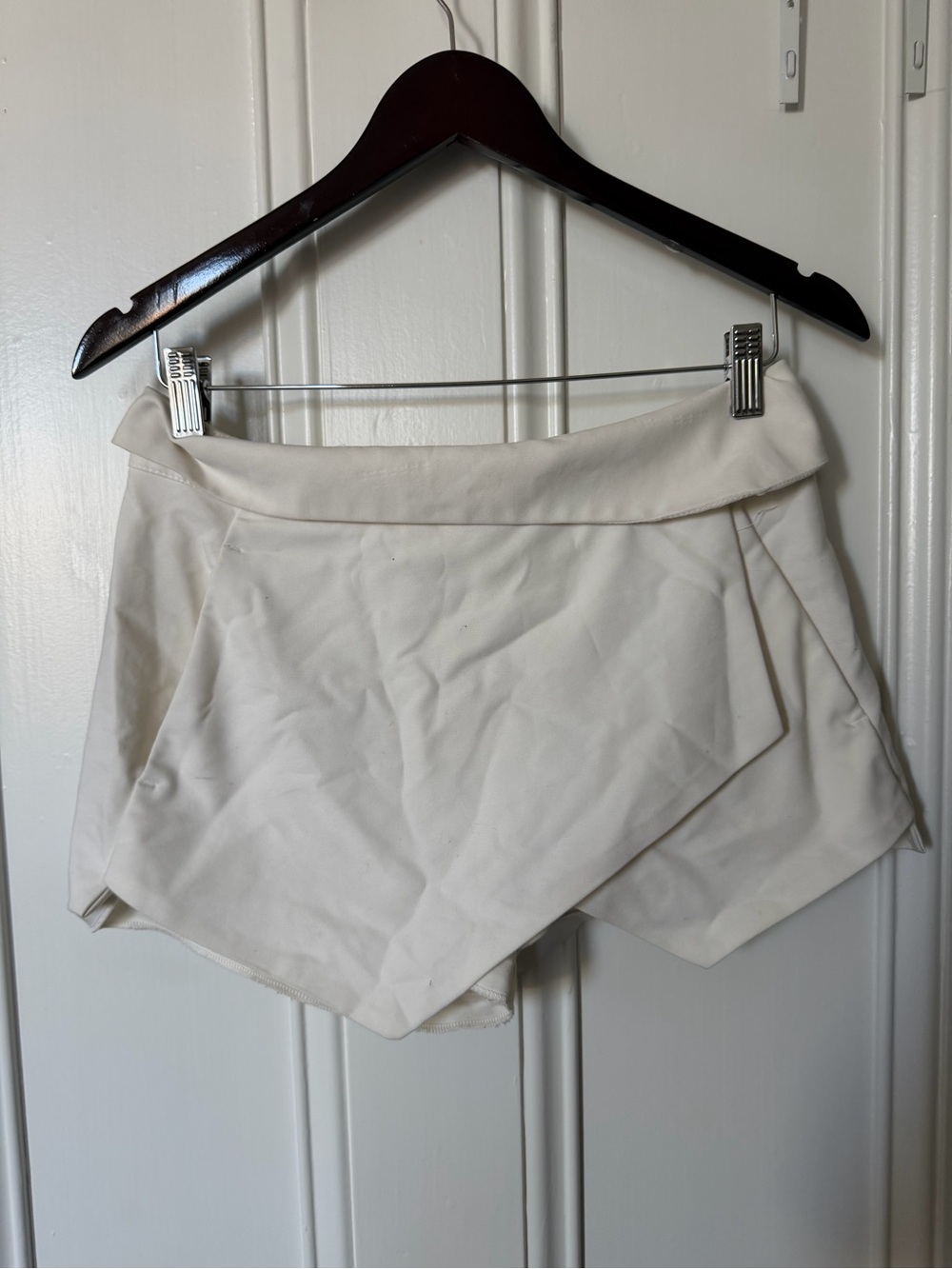 Women's Cream Wrap Skort - Neutral Summer Shorts